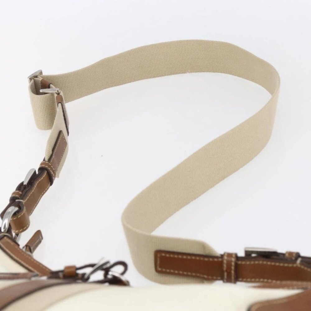 PRADA Shoulder Bag Nylon Beige Silver Auth ka273 - Picture 9 of 16